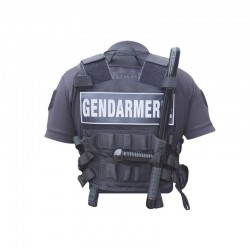 Gilet force intervention avec holster pour pa ou taser