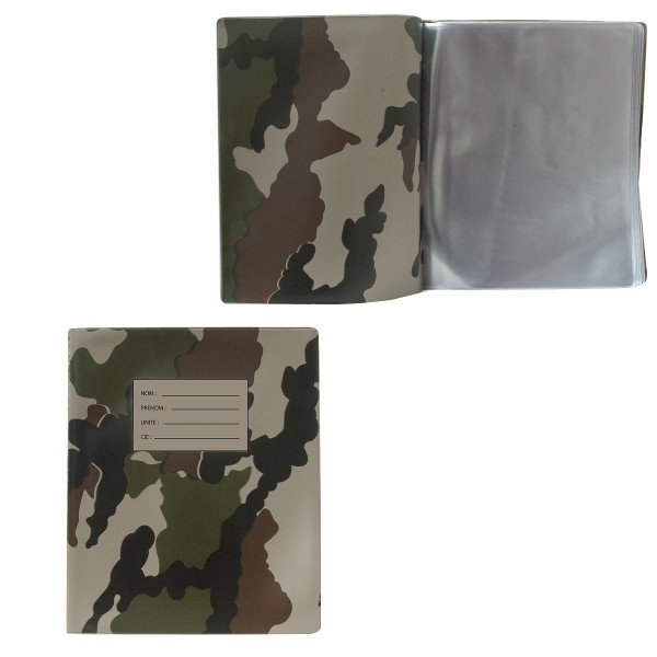 Protege document A5 camouflage OPEX ou ARES