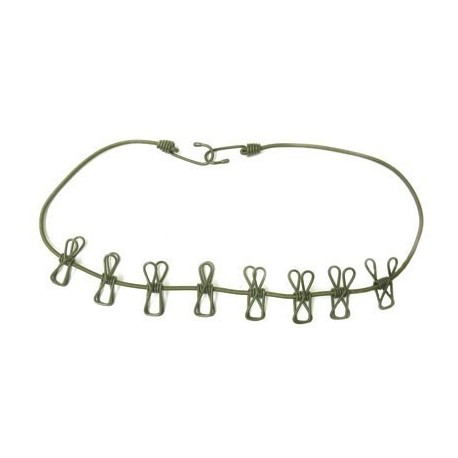 Tendeur corde a linge avec 8 pinces eva longeur 110cm Tendeur corde a linge avec 8 pinces eva longeur 110cm