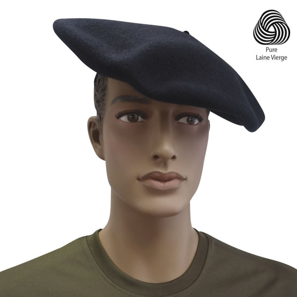 BERET ALPIN BLEU MARINE 100% LAINE